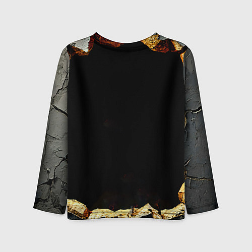 Детский лонгслив Сурикат на черном / 3D-принт – фото 2