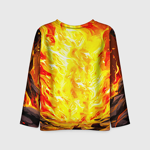 Детский лонгслив Ослик в огне / 3D-принт – фото 2