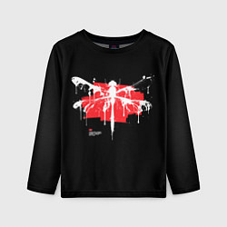Лонгслив детский Gothic dragonfly with paint strokes, цвет: 3D-принт