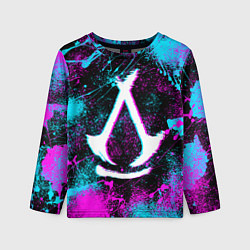 Детский лонгслив Assassins creed shadows - neon color