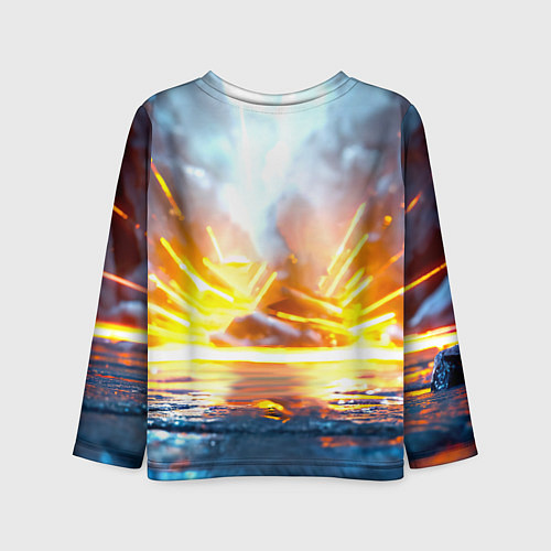 Детский лонгслив Эпичный пингвин / 3D-принт – фото 2