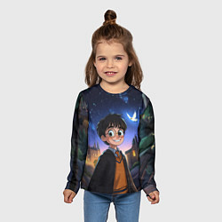 Лонгслив детский Счастливый Гарри Поттер, цвет: 3D-принт — фото 2