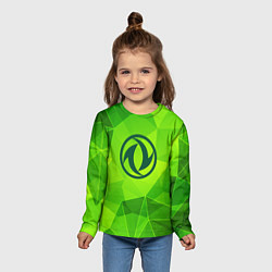 Лонгслив детский Dongfeng green poly, цвет: 3D-принт — фото 2