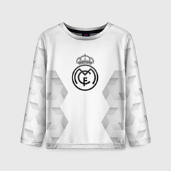 Лонгслив детский Real Madrid white poly, цвет: 3D-принт