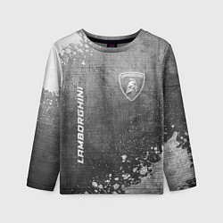 Детский лонгслив Lamborghini - grey gradient вертикально