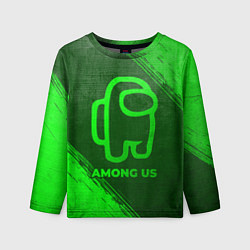 Лонгслив детский Among Us - green gradient, цвет: 3D-принт