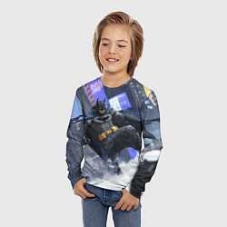 Лонгслив детский Бэтмен на снегу, цвет: 3D-принт — фото 2