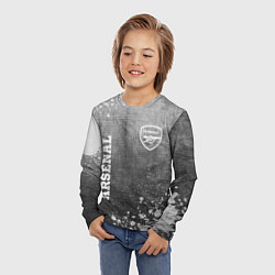 Лонгслив детский Arsenal - grey gradient вертикально, цвет: 3D-принт — фото 2