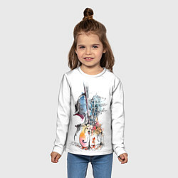 Лонгслив детский Скрипка, цвет: 3D-принт — фото 2