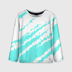 Лонгслив детский The color is light blue and white, цвет: 3D-принт