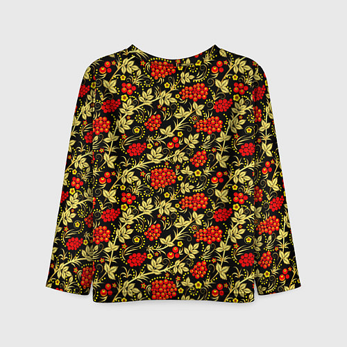 Детский лонгслив Рябина с золотой листвой / 3D-принт – фото 2