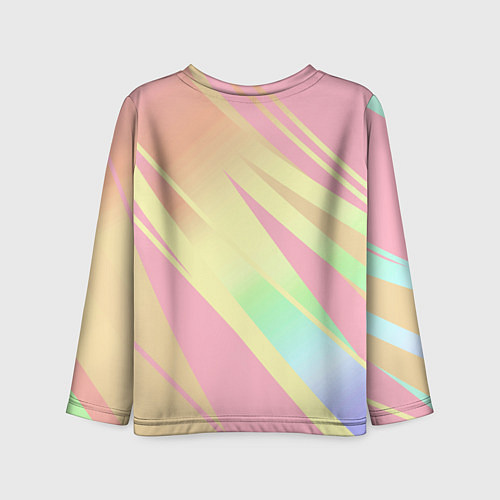 Детский лонгслив Нежный розовый абстрактный / 3D-принт – фото 2
