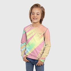 Лонгслив детский Нежный розовый абстрактный, цвет: 3D-принт — фото 2