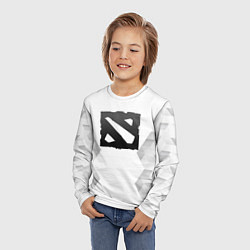 Лонгслив детский Dota white poly, цвет: 3D-принт — фото 2