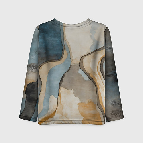Детский лонгслив Абстракция с песком и водой / 3D-принт – фото 2