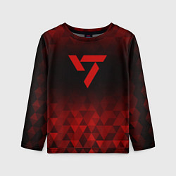 Лонгслив детский Seventeen red poly, цвет: 3D-принт