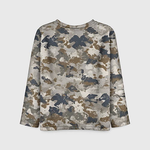 Детский лонгслив Светлый камуфляж / 3D-принт – фото 2