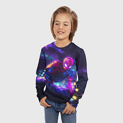 Лонгслив детский Человек-паук неоновый свет, цвет: 3D-принт — фото 2