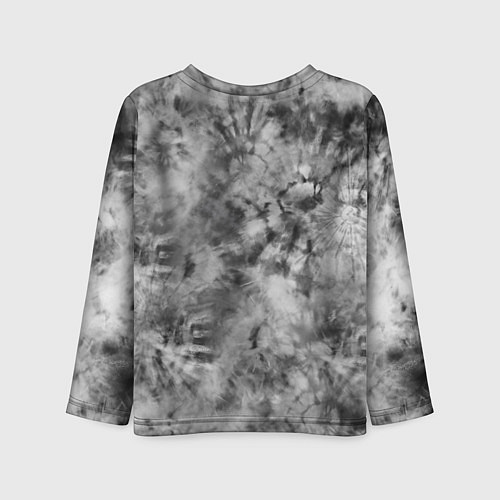 Детский лонгслив Серый тай дай - абстракция / 3D-принт – фото 2