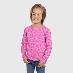 Лонгслив детский Малиново розовые пузыри и горохи, цвет: 3D-принт — фото 2