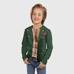 Лонгслив детский Форма вооруженных сил РФ с прессом, цвет: 3D-принт — фото 2