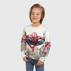 Лонгслив детский Человек паук паркур, цвет: 3D-принт — фото 2