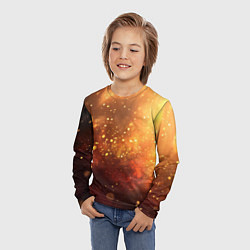 Лонгслив детский Золотая блестящая текстура, цвет: 3D-принт — фото 2