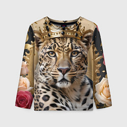 Лонгслив детский Королевский леопард, цвет: 3D-принт