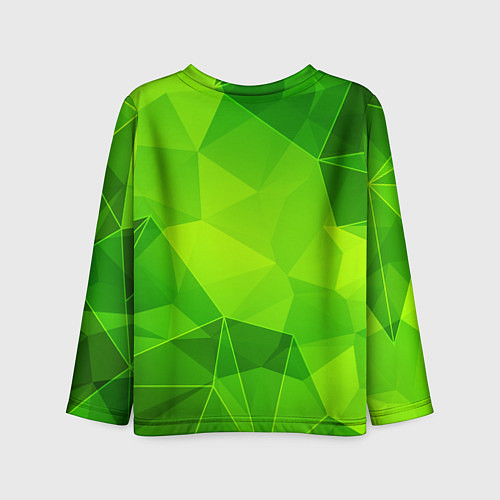 Детский лонгслив Stray green poly / 3D-принт – фото 2