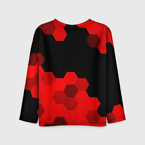 Детский лонгслив PUBG - red gradient посередине / 3D-принт – фото 2