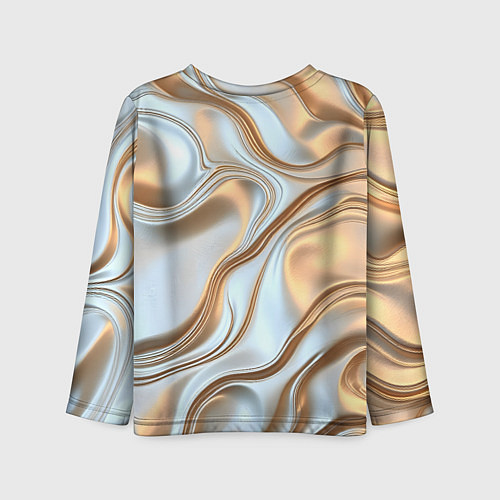 Детский лонгслив Жидкое белое золото / 3D-принт – фото 2