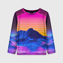 Лонгслив детский Неоновый закат, цвет: 3D-принт