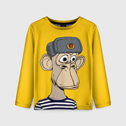 Лонгслив детский NFT ape turtleneck, цвет: 3D-принт