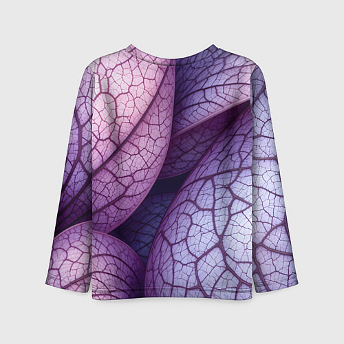 Детский лонгслив Прожилки экзотического растения / 3D-принт – фото 2