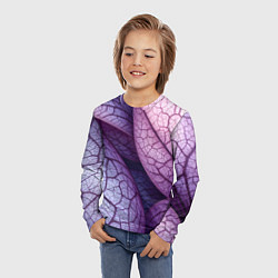 Лонгслив детский Прожилки экзотического растения, цвет: 3D-принт — фото 2