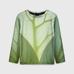 Лонгслив детский Макро съемка листа, цвет: 3D-принт