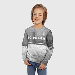 Лонгслив детский AC Milan - grey gradient посередине, цвет: 3D-принт — фото 2