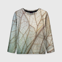 Лонгслив детский Прожилки листика, цвет: 3D-принт