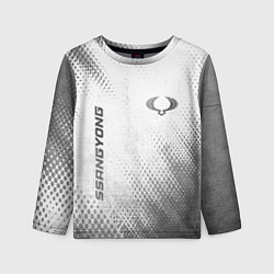 Лонгслив детский SsangYong - white gradient вертикально, цвет: 3D-принт