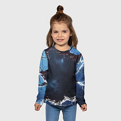 Лонгслив детский Объемная дыра в стене текстура, цвет: 3D-принт — фото 2