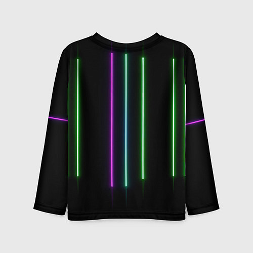 Детский лонгслив Neon stripes / 3D-принт – фото 2