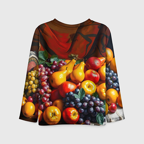 Детский лонгслив Фруктовый натюрморт / 3D-принт – фото 2