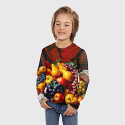 Лонгслив детский Фруктовый натюрморт, цвет: 3D-принт — фото 2
