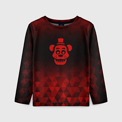 Лонгслив детский FNAF red poly, цвет: 3D-принт