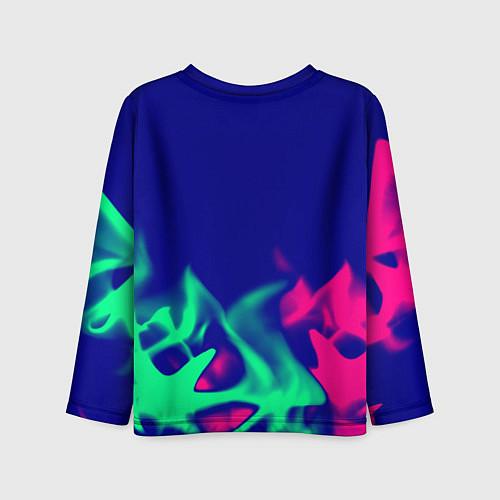 Детский лонгслив Nirvana fire neon / 3D-принт – фото 2