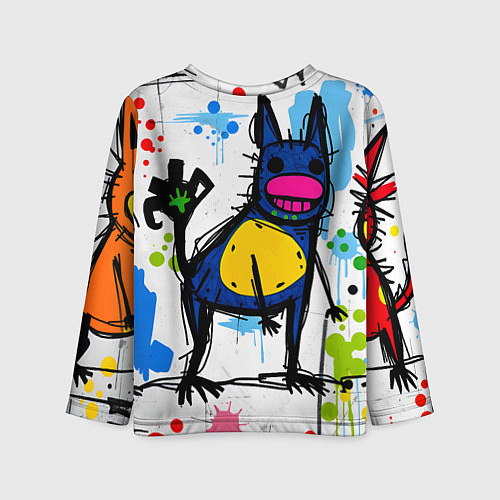 Детский лонгслив Веселые зверята / 3D-принт – фото 2