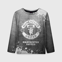 Лонгслив детский Manchester United - grey gradient, цвет: 3D-принт
