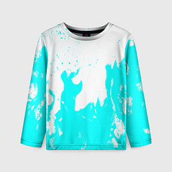 Лонгслив детский Голубой огонь текстура, цвет: 3D-принт