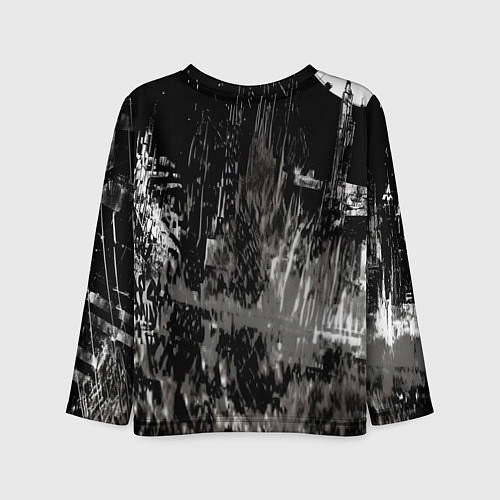 Детский лонгслив Бэтмен черно-белый стиль / 3D-принт – фото 2