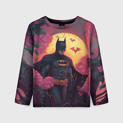 Лонгслив детский Бэтмен и дерево с цветами, цвет: 3D-принт